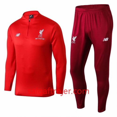 Liverpool Sweatshirt Dragt Rød 2018-2019 Liverpool Sweatshirt Dragt Rød 2018-2019